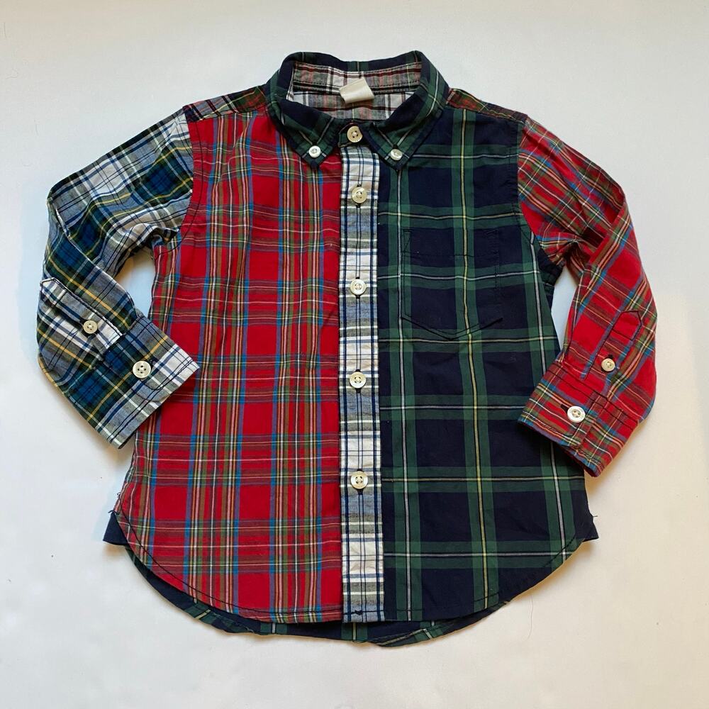 Baby Gap mix-it plaid button down shirt